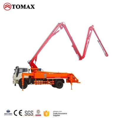 Small mobile truck mounted boom pressure concrete pump car price